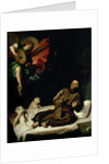 St. Francis comforted by an Angel Musician by Francisco Ribalta