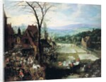 Market and Bleaching Ground, 1620-22 by Joos or Josse de The Younger Momper