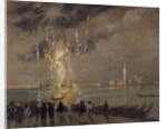 Fireworks over the Lagoon, c.1914 by Italico Brass