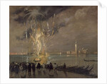 Fireworks over the Lagoon, c.1914 by Italico Brass