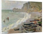 Etretat, the beach and the Porte d'Amont, 1883 by Claude Monet