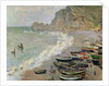 Etretat, the beach and the Porte d'Amont, 1883 by Claude Monet