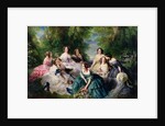 Empress Eugenie Surrounded by her Ladies-in-Waiting, 1855 by Franz Xaver Winterhalter