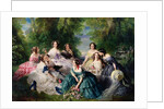 Empress Eugenie Surrounded by her Ladies-in-Waiting, 1855 by Franz Xaver Winterhalter