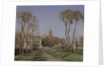 Entrance of the village of Voisins le Bretonneux, 1872 by Camille Pissarro