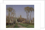 Entrance of the village of Voisins le Bretonneux, 1872 by Camille Pissarro