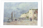 The Cliffs at Dieppe and the 'Petit Paris' by Eugene Louis Boudin