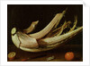Cardoon ,oranges and knife by Spanish School
