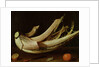 Cardoon ,oranges and knife by Spanish School