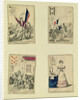 Four playing cards commemorating the heroes of July 1830, 1831 by French School