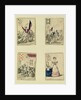 Four playing cards commemorating the heroes of July 1830, 1831 by French School