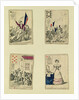 Four playing cards commemorating the heroes of July 1830, 1831 by French School