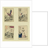 Four playing cards commemorating the heroes of July 1830, 1831 by French School
