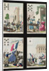 Four playing cards commemorating the heroes of July 1830, 1831 by French School