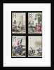 Four playing cards commemorating the heroes of July 1830, 1831 by French School