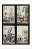Four playing cards commemorating the heroes of July 1830, 1831 by French School