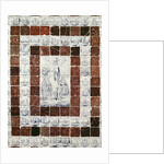 Delft tiles depicting the Crucifixion with a border of tiles with scenes from the Old and New Testaments by Dutch School