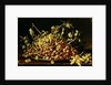Still Life with a plate of grapes by Luis Egidio Menendez or Melendez
