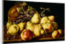 Still Life with quinces, peaches, grapes and pumpkin by Luis Egidio Menendez or Melendez