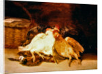 Still Life with dead chickens and a wicker basket by Francisco Jose de Goya y Lucientes