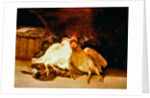 Still Life with dead chickens and a wicker basket by Francisco Jose de Goya y Lucientes