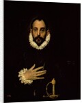 Gentleman with his hand on his chest, c.1580 by El (1541-1614) Greco