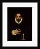 Gentleman with his hand on his chest, c.1580 by El (1541-1614) Greco