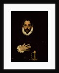 Gentleman with his hand on his chest, c.1580 by El (1541-1614) Greco