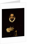 Gentleman with his hand on his chest, c.1580 by El (1541-1614) Greco