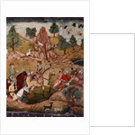 Hunting with a falcon, Safavid dynasty by Persian School