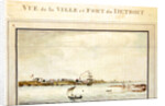 View of the town and fort of Detroit, late eighteenth century by French School