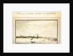 View of the town and fort of Detroit, late eighteenth century by French School