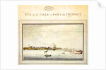 View of the town and fort of Detroit, late eighteenth century by French School