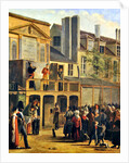 Street theatre performance of Bobeche and Galimafre, c.1820 by Jean Roller