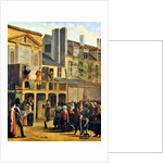 Street theatre performance of Bobeche and Galimafre, c.1820 by Jean Roller