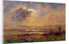 Sunset on the plain, c.1868 by Auguste Francois Ravier