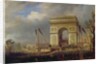 Fete de la Fraternite at the Arc de Triomphe, Place de l'Etoile, Paris om 20th April 1848 by Hippolyte Victor Valentin Sebron
