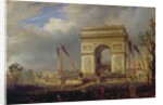 Fete de la Fraternite at the Arc de Triomphe, Place de l'Etoile, Paris om 20th April 1848 by Hippolyte Victor Valentin Sebron