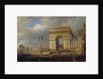 Fete de la Fraternite at the Arc de Triomphe, Place de l'Etoile, Paris om 20th April 1848 by Hippolyte Victor Valentin Sebron