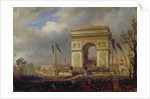 Fete de la Fraternite at the Arc de Triomphe, Place de l'Etoile, Paris om 20th April 1848 by Hippolyte Victor Valentin Sebron