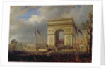 Fete de la Fraternite at the Arc de Triomphe, Place de l'Etoile, Paris om 20th April 1848 by Hippolyte Victor Valentin Sebron
