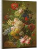 Flowers in a vase on a marble console table, 1816 by Jan Frans van Dael