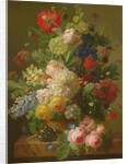 Flowers in a vase on a marble console table, 1816 by Jan Frans van Dael