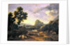 Landscape with hunter and dogs by Gaspard Poussin Dughet