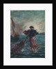 Christ walking on water and reaching out his hand to save Saint Peter by Ferdinand Victor Eugene Delacroix