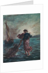 Christ walking on water and reaching out his hand to save Saint Peter by Ferdinand Victor Eugene Delacroix