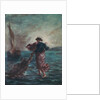 Christ walking on water and reaching out his hand to save Saint Peter by Ferdinand Victor Eugene Delacroix