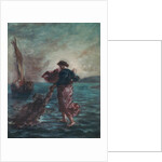 Christ walking on water and reaching out his hand to save Saint Peter by Ferdinand Victor Eugene Delacroix