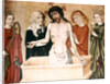 Christ at the sepulchre, supported by his Mother and Saint John by German School