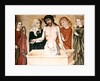 Christ at the sepulchre, supported by his Mother and Saint John by German School